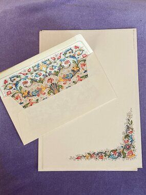 Vintage Italian Florentine Stationery - 4 Sets